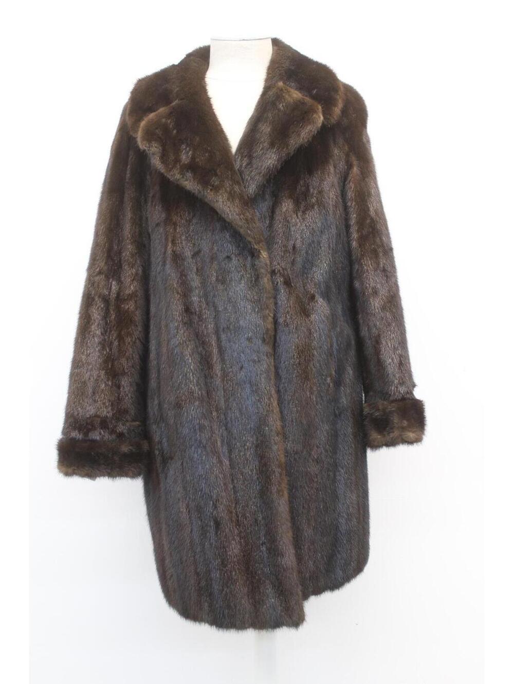 Mint Canadian Dark Ranch Mink Fur Coat Jacket Women Woman Size 6 Small